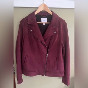 Old Navy women’s faux suede moto jacket